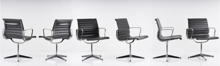 Hauptbild zu Objekt, 6 'Aluminium group' chairs, 1958, Vitra Design, Weil am Rhein; Miller, Herman, Zeeland, 146C 525