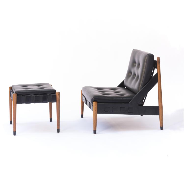 Hauptbild zu Objekt, 'SE 12' easy chair, 'SE 120' ottoman, Wilde & Spieth, Esslingen, 145A 162