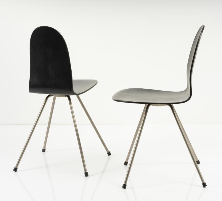 Bild 4 zu Objekt, Two '3102' - 'Tongue' chairs, 1955, Hansen Fritz, Aller&oslash;d, 146C 533