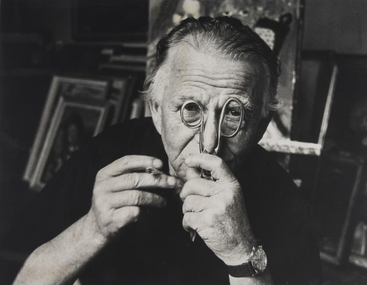 Hauptbild zu Objekt, 'Otto Dix: K&uuml;nstler Machen Masken, Atelierhaus Hemmenhofen', 1964, 146E 953