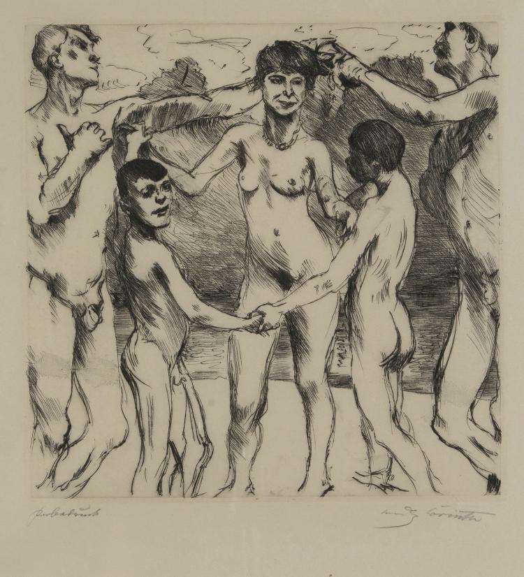 Hauptbild zu Objekt, 'Tanzende am Strande', 1917, Verlag Fritz Gurlitt, Berlin, 146E 912