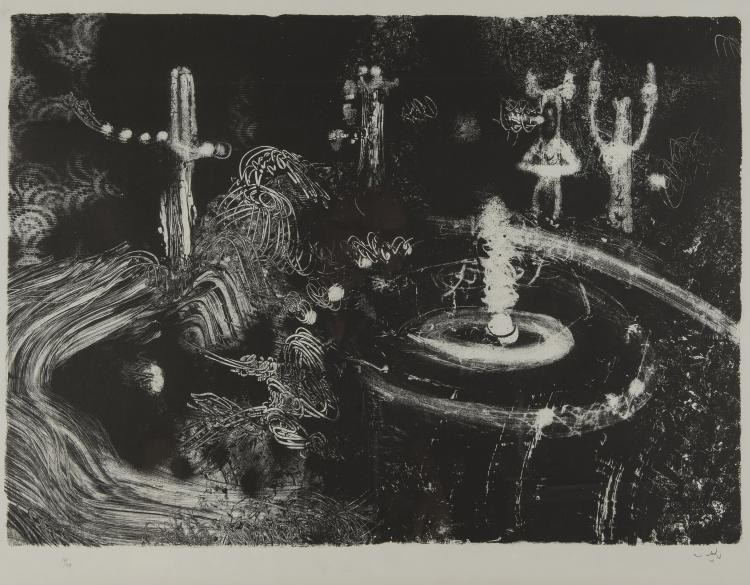 Hauptbild zu Objekt, Mappenwerk 'Le acque d'Arno' nach sechs Versen von Dante, 1970, 146E 951