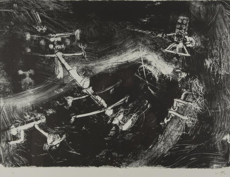 Bild 1 zu Objekt, Mappenwerk 'Le acque d'Arno' nach sechs Versen von Dante, 1970, 146E 951