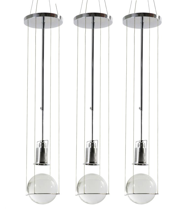 Hauptbild zu Objekt, Three pendant lights, 1981, G&uuml;nter Leuchtmann, Tecnolumen, Bremen, 146C 665