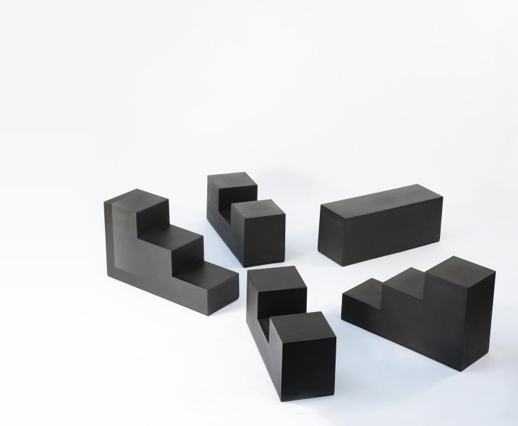 Hauptbild zu Objekt, 10 Sitzobjekte 'Gli scacchi', 1971, C&B Italia, Mailand, 146B 359