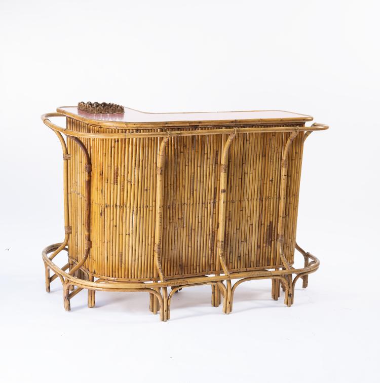 Bild 2 zu Objekt, Bar mit drei Barhockern, um 1955, Bonacina, Vittorio, Como (zugeschrieben), 146B 227