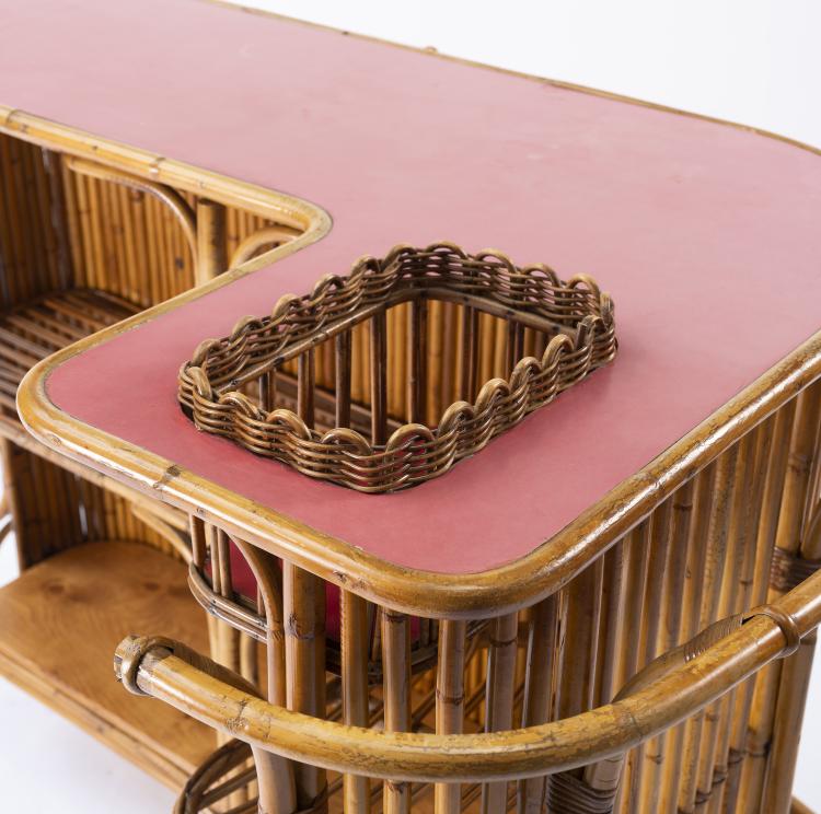 Bild 5 zu Objekt, Bar mit drei Barhockern, um 1955, Bonacina, Vittorio, Como (zugeschrieben), 146B 227