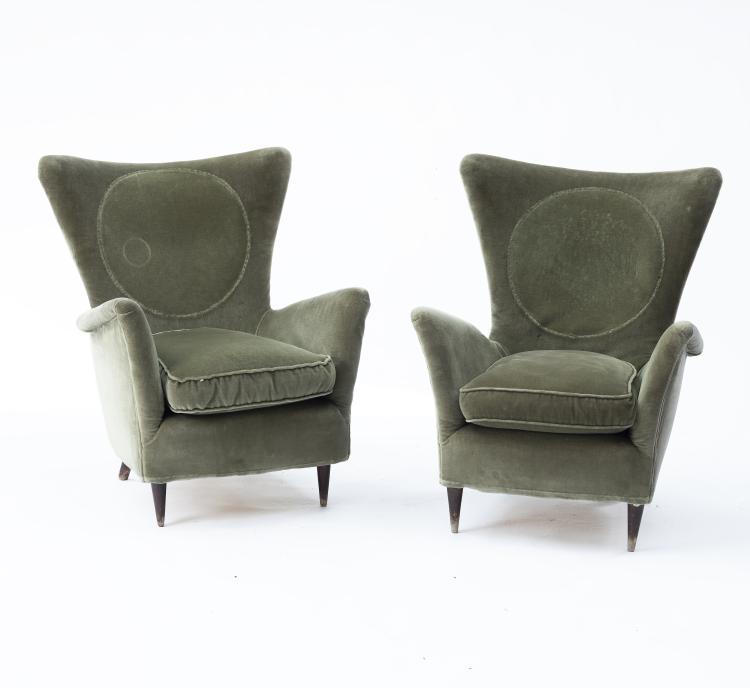 Bild 1 zu Objekt, Zwei Armlehnsessel 'Hotel Bristol Meran', 1950er Jahre , Cassina, Mailand (zugeschrieben), 146B 208