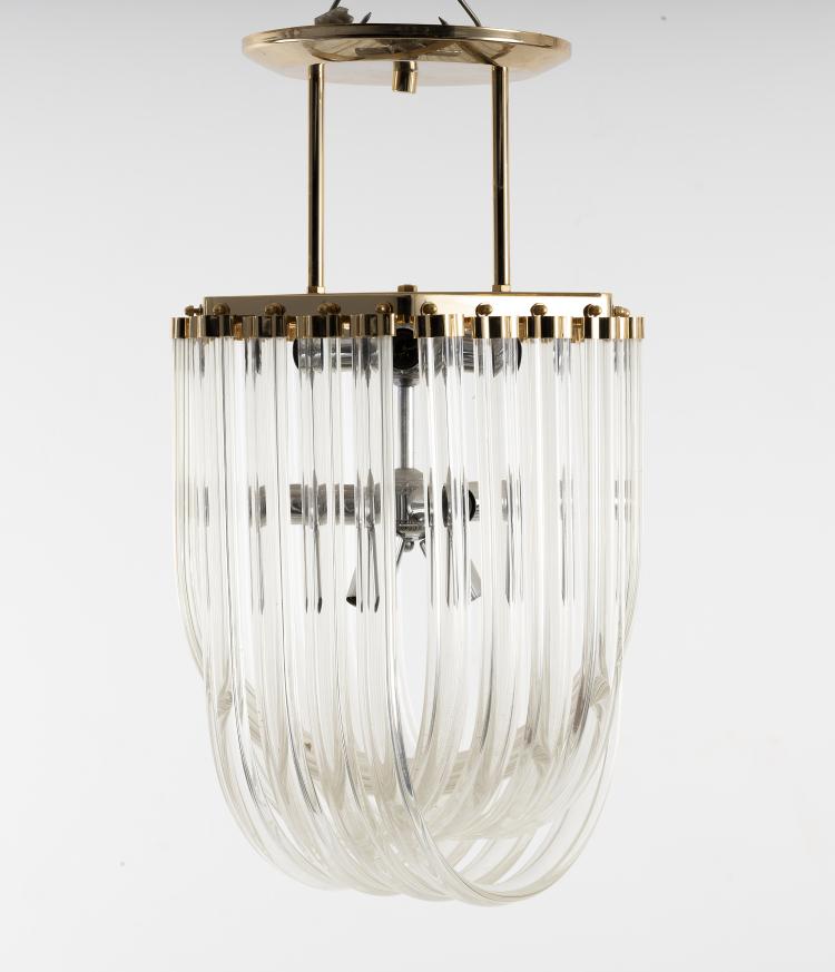 Bild 2 zu Objekt, Deckenleuchte 'Curvati', um 1970, Crystal Triedri, Italien, 146B 348