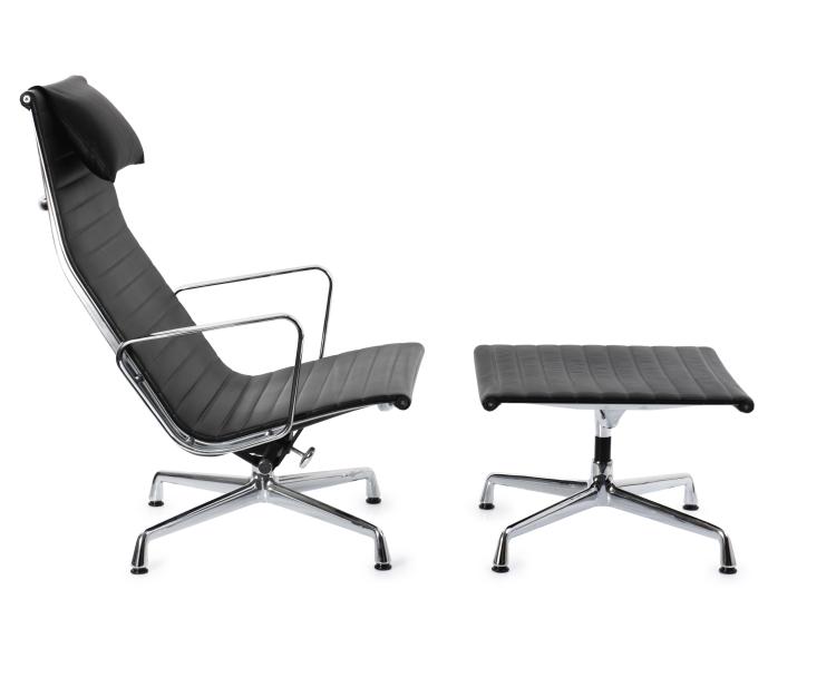 Hauptbild zu Objekt, 'Alu Group' armchair and ottoman, 1958, Charles Eames, Vitra Design, Weil am Rhein, 149B 353
