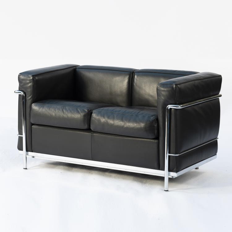 Hauptbild zu Objekt, 'LC 2' settee, 1928, Pierre Jeanneret,Charlotte Perriand,Le Corbusier Charles-&Eacute;douard Jeanneret-Gris, Cassina, Mailand, 149B 291