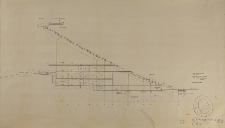 Hauptbild zu Objekt, Architectural plans, 1968/69, Olympiade M&uuml;nchen 1972, 146C 618