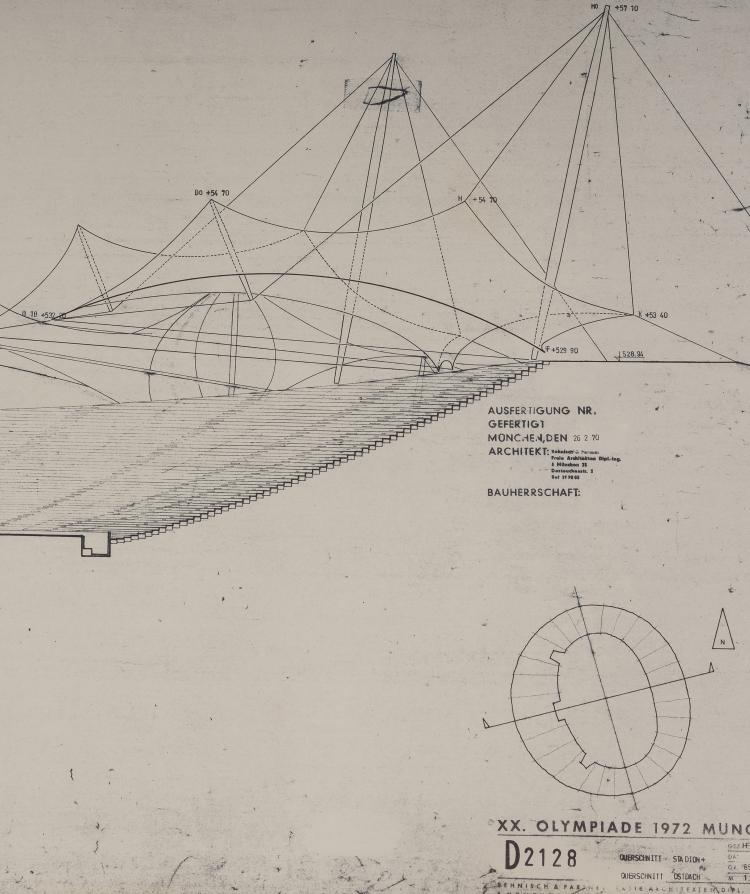 Bild 1 zu Objekt, Architectural plans, 1968/69, Olympiade M&uuml;nchen 1972, 146C 618