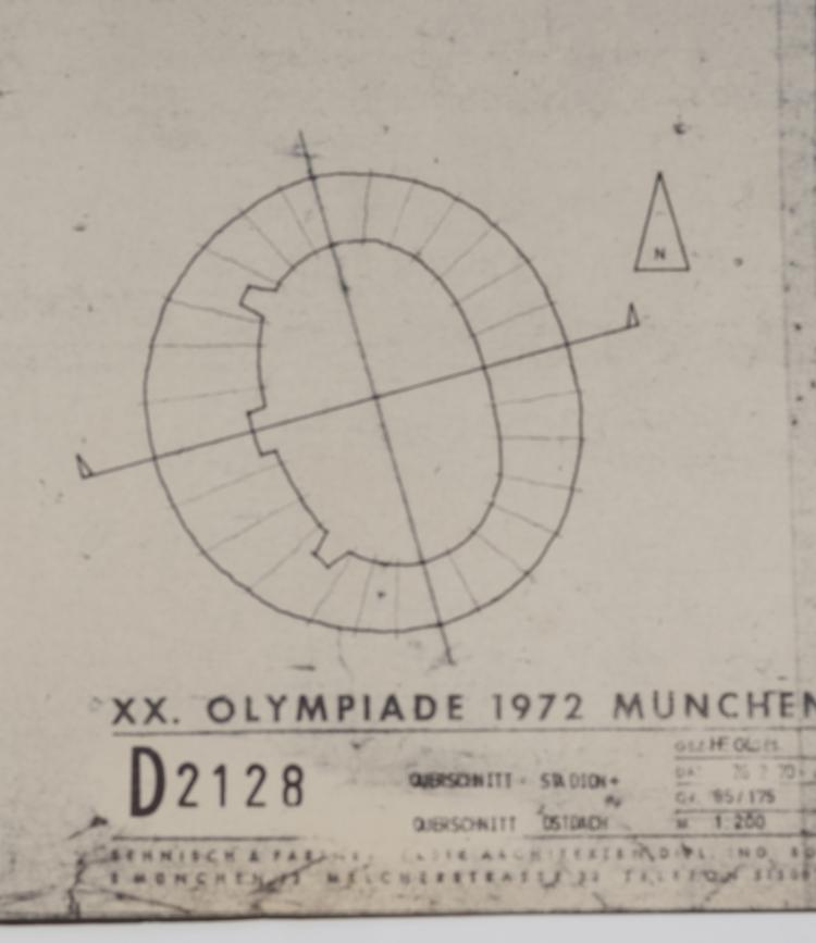 Bild 2 zu Objekt, Architectural plans, 1968/69, Olympiade M&uuml;nchen 1972, 146C 618
