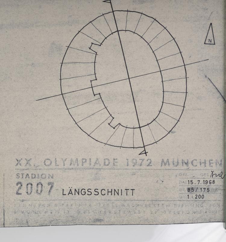 Bild 10 zu Objekt, Architectural plans, 1968/69, Olympiade M&uuml;nchen 1972, 146C 618