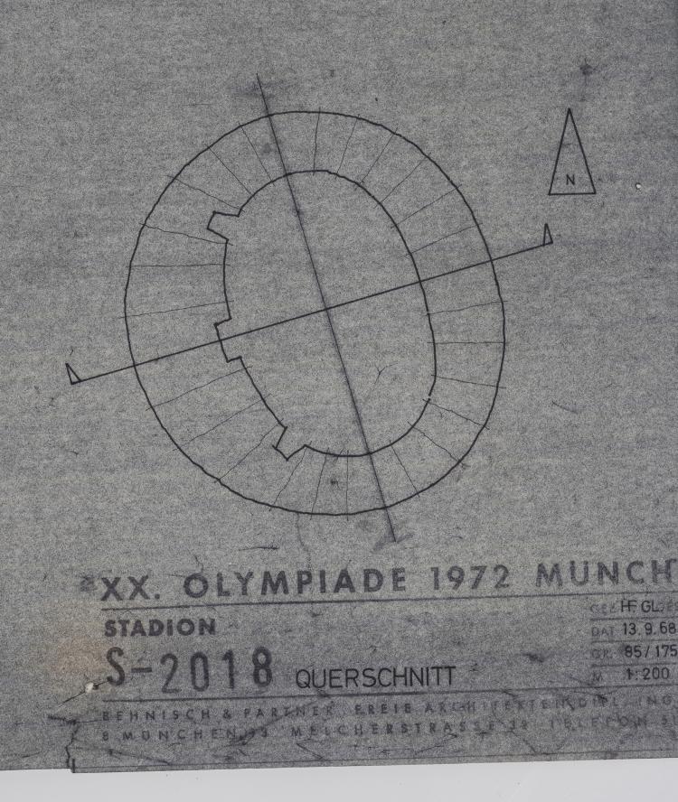 Bild 12 zu Objekt, Architectural plans, 1968/69, Olympiade M&uuml;nchen 1972, 146C 618