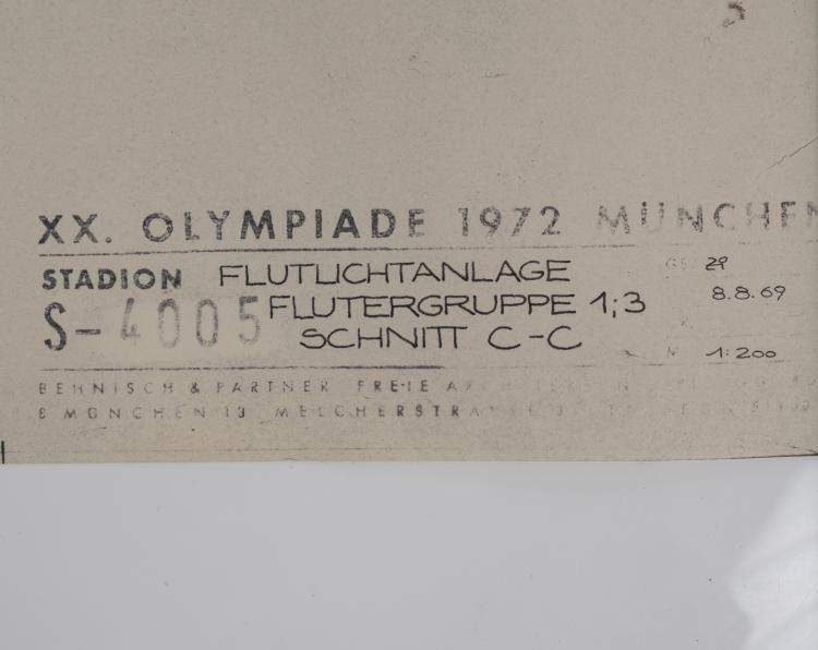 Bild 15 zu Objekt, Architectural plans, 1968/69, Olympiade M&uuml;nchen 1972, 146C 618