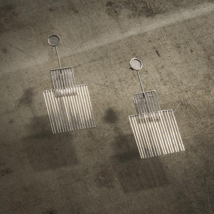 Hauptbild zu Objekt, Ohrringe 'Grata', um 1975, 148B 461