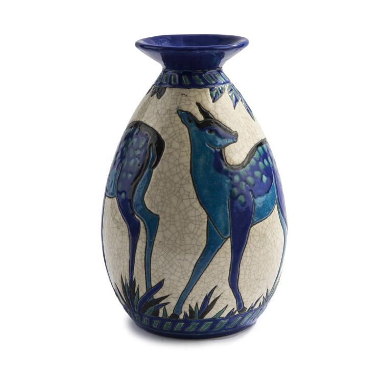 Hauptbild zu Objekt, Vase 'Biches bleues', 1925, Boch Fr&egrave;res, La Louvi&egrave;re, 147B 520