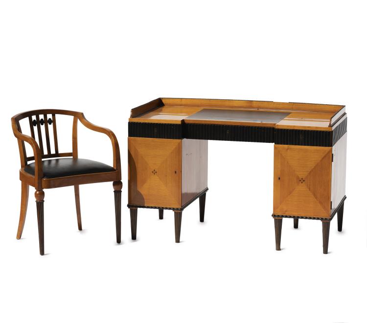 Bild 1 zu Objekt, Schreibtisch mit Armlehnsessel, um 1909, Paul, Bruno (im Stile von), 147B 682