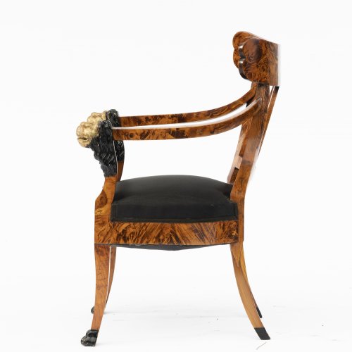 Lion's head armchair, c. 1810