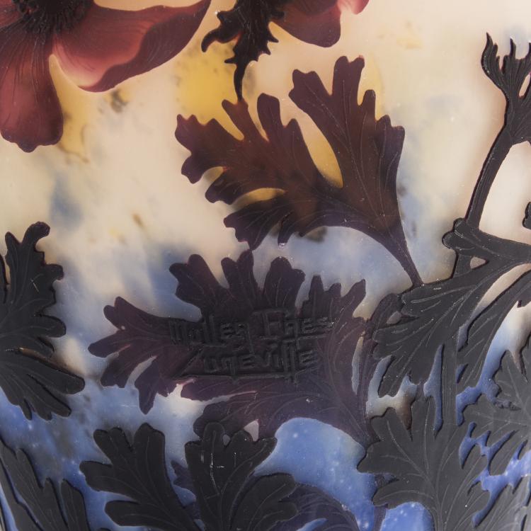 Bild 3 zu Objekt, Gro&szlig;e Vase 'An&eacute;mones', um 1925, Muller Fr&egrave;res, Lun&eacute;ville, 147B 238