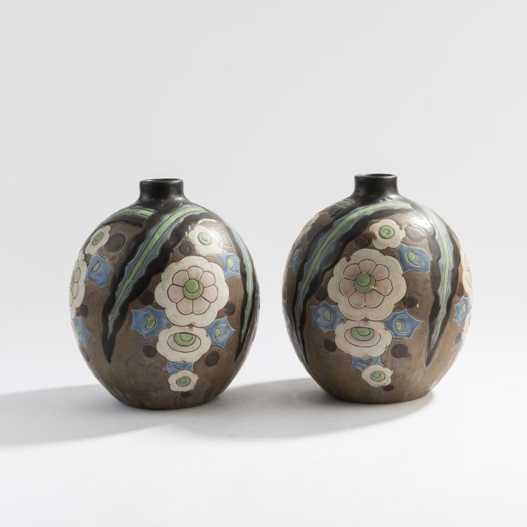Bild 1 zu Objekt, Two vases / lamp bases, c. 1928, Boch Fr&egrave;res, La Louvi&egrave;re, 147B 521