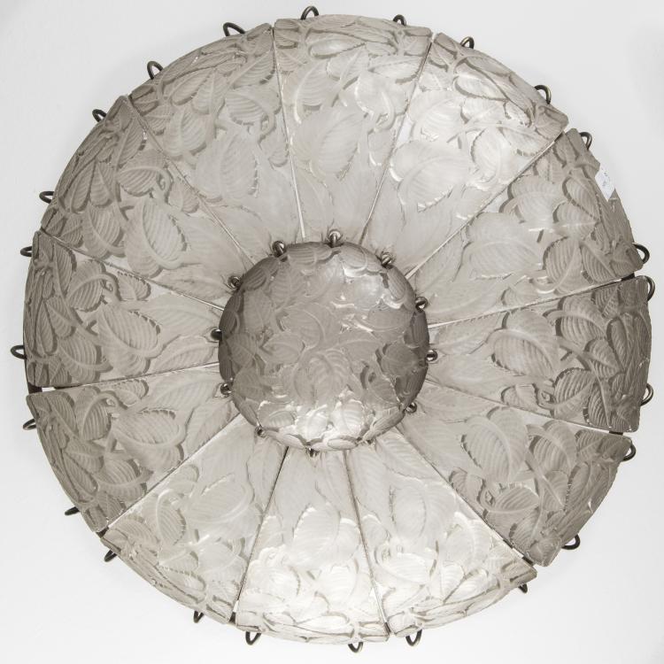 Bild 1 zu Objekt, Deckenleuchte 'Feuilles de Charme', 1921, Lalique, Ren&eacute;, Wingen-sur-Moder, 147A 12