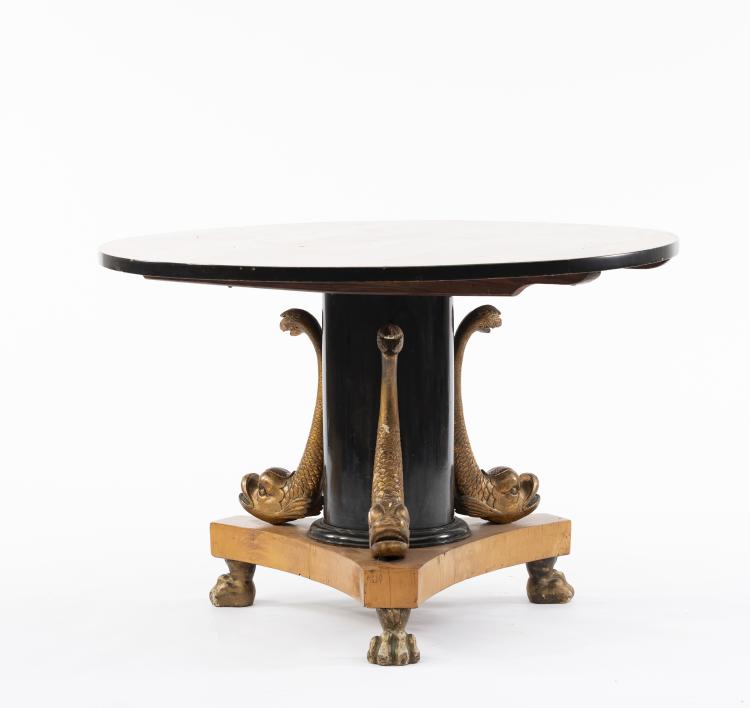 Bild 1 zu Objekt, Esstisch mit Delphinen, um 1820, Deutschland, 147B 633