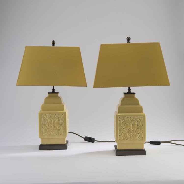 Bild 1 zu Objekt, Zwei Tischleuchten, um 1925, Frankreich, 147B 654