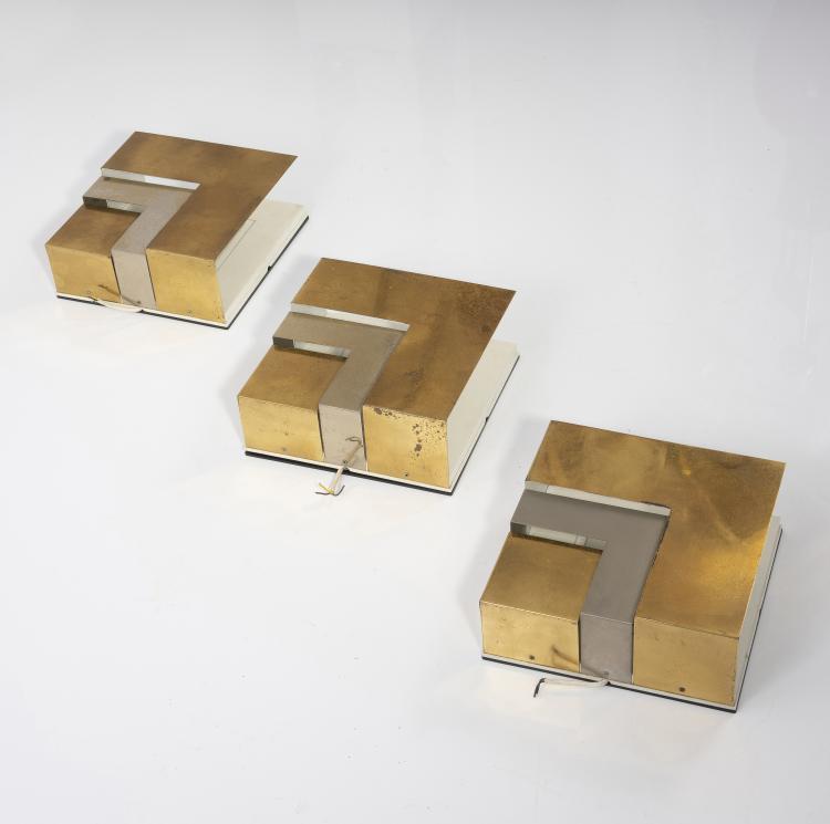 Hauptbild zu Objekt, Three wall lights, 1970s, Italien, 146B 352