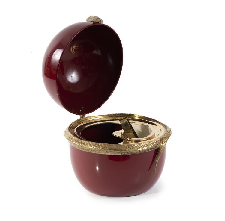 Hauptbild zu Objekt, Champagnerk&uuml;hler mit Eisbeh&auml;lter und Zange, um 1965, Gabriella Crespi, Italien, 146B 300