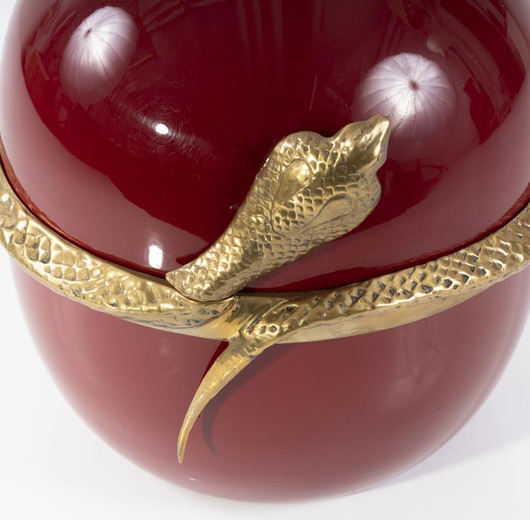 Bild 1 zu Objekt, Champagnerk&uuml;hler mit Eisbeh&auml;lter und Zange, um 1965, Gabriella Crespi, Italien, 146B 300