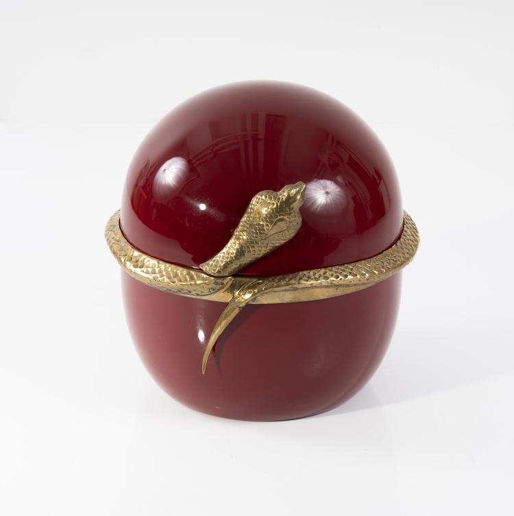 Bild 2 zu Objekt, Champagnerk&uuml;hler mit Eisbeh&auml;lter und Zange, um 1965, Gabriella Crespi, Italien, 146B 300