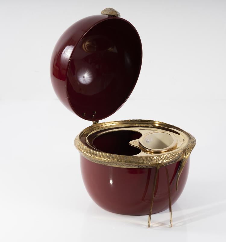 Bild 4 zu Objekt, Champagnerk&uuml;hler mit Eisbeh&auml;lter und Zange, um 1965, Gabriella Crespi, Italien, 146B 300