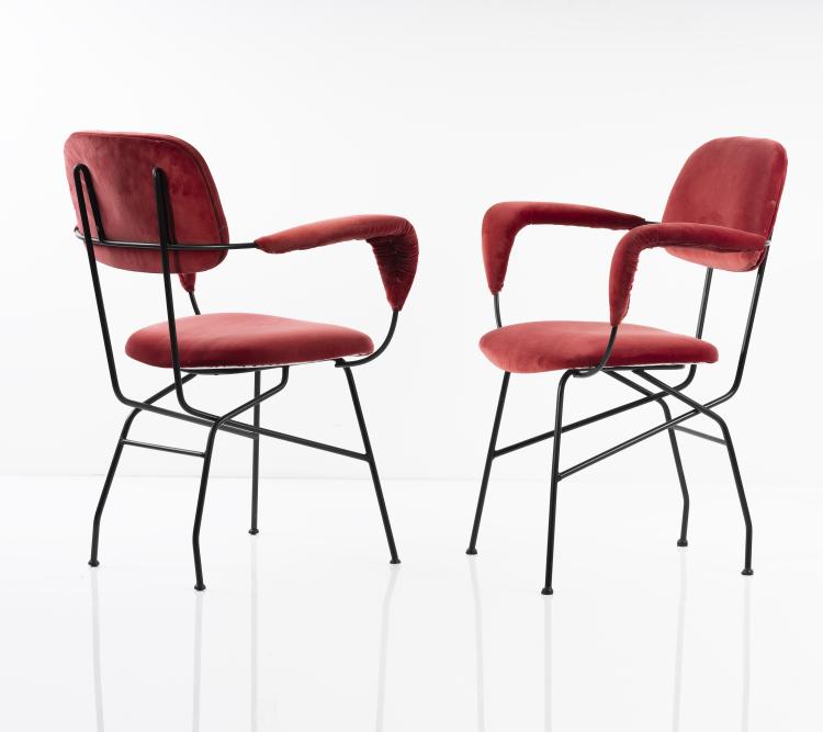 Bild 1 zu Objekt, Zwei Armlehnst&uuml;hle 'Cocorita T', um 1955, Velca, Legnano, 146B 229