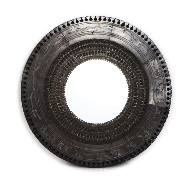 Hauptbild zu Objekt, Runder Spiegel, um 1895, Bugatti & Cie., Mailand, 147B 627