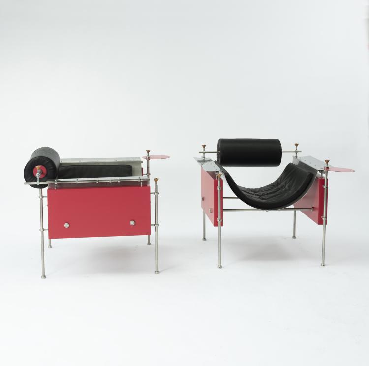 Hauptbild zu Objekt, Zwei Armlehnsessel, 1980/90er Jahre, Deutschland, 146C 658