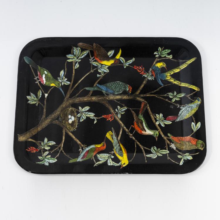 Bild 2 zu Objekt, Tablett 'Ramo con uccelli' 1950er Jahre, Fornasetti, Mailand, 146B 245