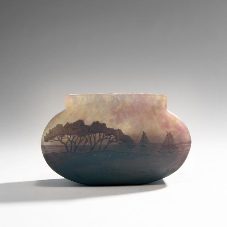 Bild 1 zu Objekt, Vase 'Voiliers, Soleil couchant', 1910-15, Daum Fr&egrave;res, Nancy, 147B 128