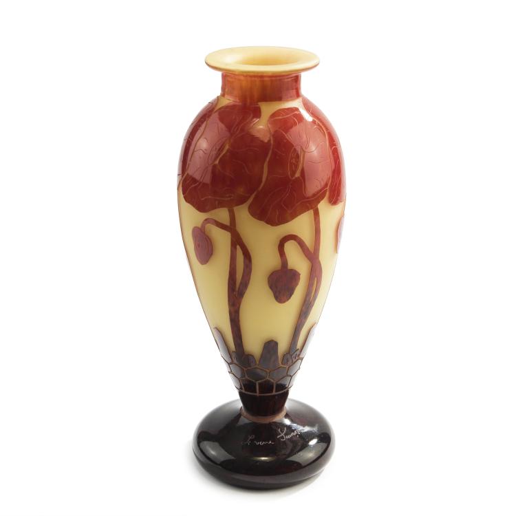 Hauptbild zu Objekt, Vase 'Pavots', 1923-26, Schneider, Epinay-sur-Seine, 147B 249
