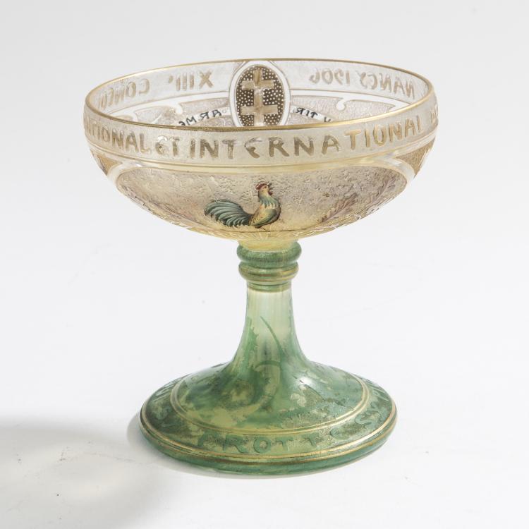 Bild 2 zu Objekt, 'XIIIe Concours National et International de Tir, Nancy 1906' goblet, Daum Fr&egrave;res, Nancy, 147B 120