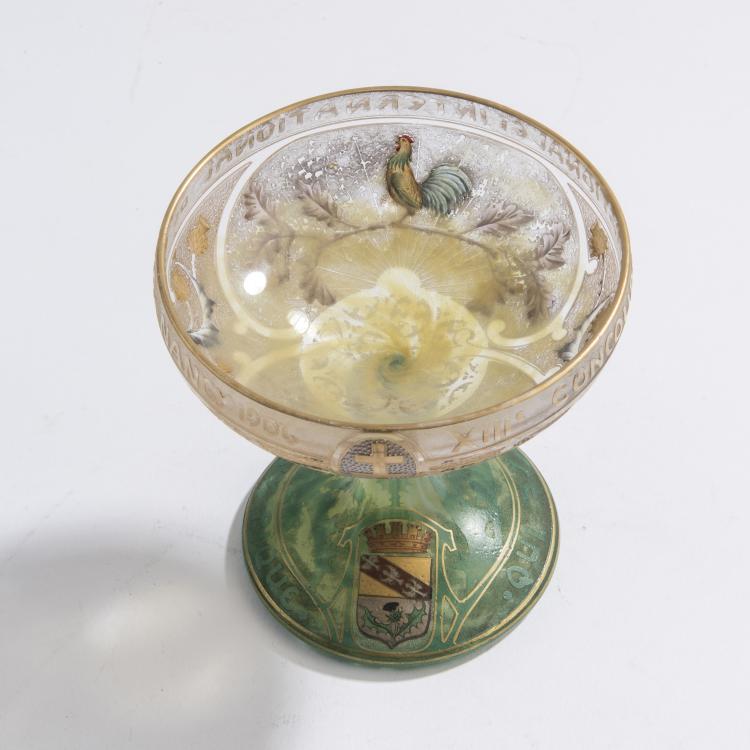 Bild 4 zu Objekt, 'XIIIe Concours National et International de Tir, Nancy 1906' goblet, Daum Fr&egrave;res, Nancy, 147B 120