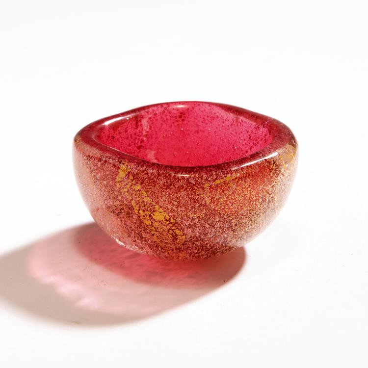 Bild 1 zu Objekt, 'Sommerso a bollicine' bowl, c. 1935, Venini & C., Murano, 146D 716