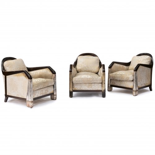 Three armchairs 'Normandie', c. 1935