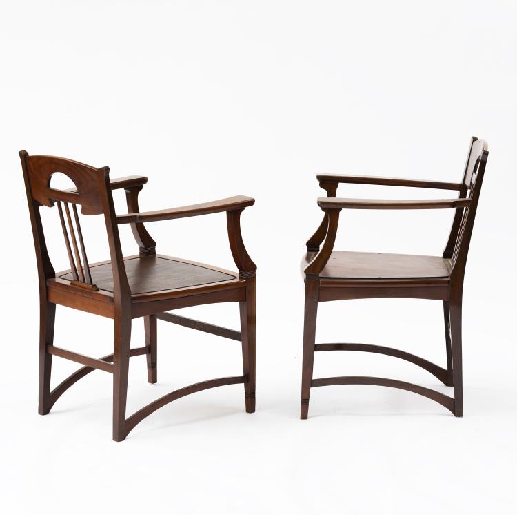 Bild 1 zu Objekt, Paar Armlehnst&uuml;hle, um 1900, Deutschland, 147B 681