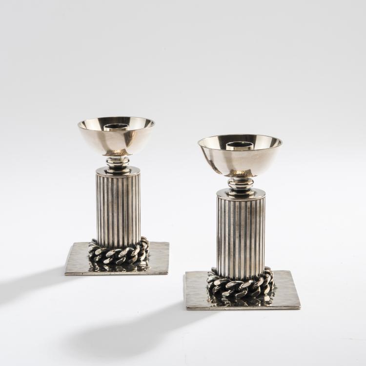 Bild 1 zu Objekt, Zwei Kerzenst&auml;nder, um 1948, Despr&eacute;s, Jean, Avallon, 147B 421