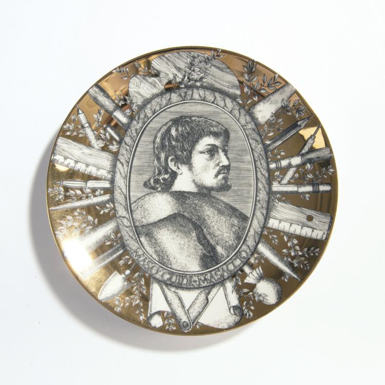 Hauptbild zu Objekt, 4 'Pittori italiani' plates, 1950s, Piero Fornasetti, Fornasetti, Mailand, 149A 183
