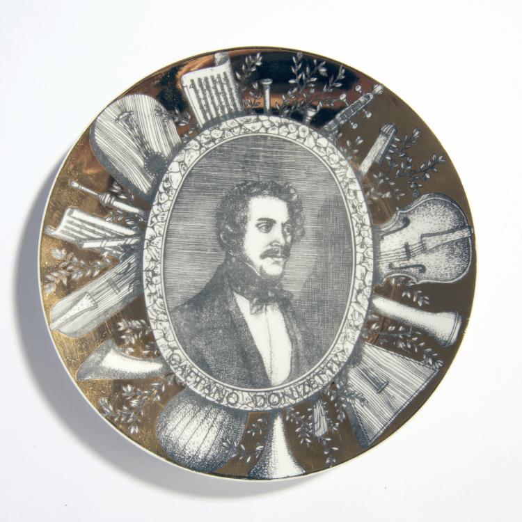 Bild 4 zu Objekt, F&uuml;nf Teller 'Melodramma' und 'Grandi maestri', 1950/60er Jahre, Piero Fornasetti, Fornasetti, Mailand, 149A 180