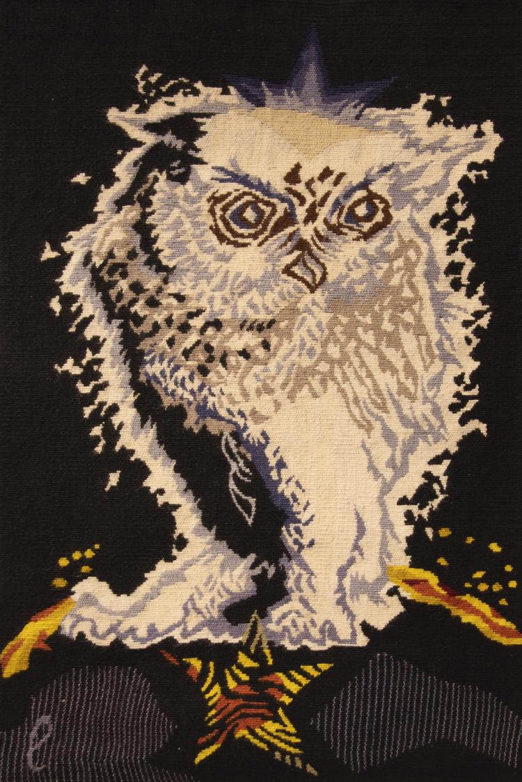 Hauptbild zu Objekt, Tapisserie 'La Chouette Blanche', um 1955, Jean Lur&ccedil;at, Tabard, Aubusson, 149B 437